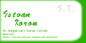 istvan korom business card